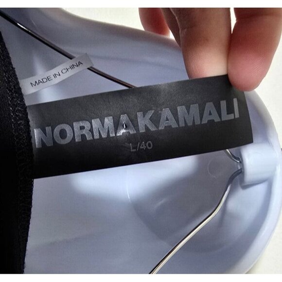 Norma Kamali Dress Sz L/40 Tara Midi Ruched Off Shoulder Black Elegant Cocktail - Picture 3 of 13